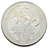 2 Ounce Fine .999 Silver Round - 2016 Lion of England