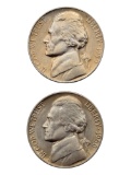 Lot of 2 Jefferson Nickels - 1959, 1960 - Toned