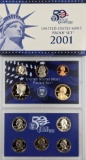2001 US Mint Proof Set w/ COA