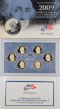 2009 US Mint DC & US Territories Quarters Proof Set w/ COA