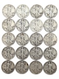 Lot of 20 Silver Walking Liberty Half Dollars - All 1943