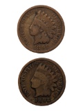 Lot of 2 Indian Head Cents - 1891, 1892