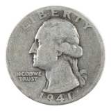 1941 Silver Washington Quarter