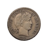 1911 Silver Barber Dime
