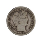 1911 Silver Barber Dime
