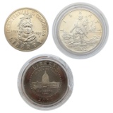 Lot of 3 Uncirculated Half Dollars - 1989-S Congress, 1992-S Columbus, 2001 Capitol