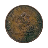 1852 Bank of Upper Canada 1/2 Penny