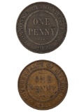 Lot of 2 Commonwealth of Australia Pennies - 1912, 1921