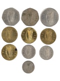 Lot of 10 Ireland Coins - 1947-1998