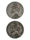 Lot of 2 - 1943-S Silver War Nickels