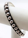 Mexican 925 Sterling Silver Raised Dot Ladies Bangle Bracelet