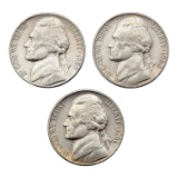 Lot of 3 Jefferson Nickels - 1959-1961