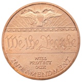 1 Ounce Fine .999 Copper Round - 2nd Amendment