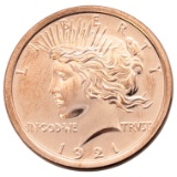 1 Ounce Fine .999 Copper Round - Liberty
