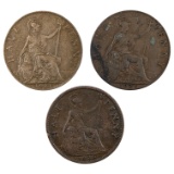 Lot of 3 UK Half Pennies - 1911-1928