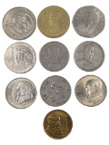 Lot of 10 Mexican Coins - Pesos - 1970-1990