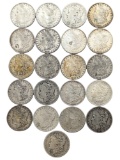 Lot of 21 Morgan Silver Dollars - 1878-1899