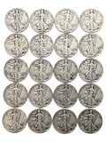 Lot of 20 Silver Walking Liberty Half Dollars - 1941(19), 1941-D(1)
