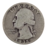 1935 Silver Washington Quarter