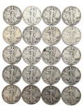 Lot of 20 Silver Walking Liberty Half Dollars - All 1942