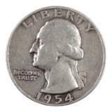 1954 Silver Washington Quarter