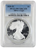PCGS 2018-W PR70 DCAM American Silver Eagle Dollar - Proof