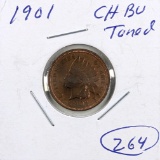 1901 Indian Head Cent - BU - Toned