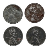 Lot of 4 1943 Steel Lincoln Cents