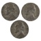 Lot of 3 Silver 1943 War Nickels