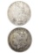 Lot of 2 Morgan Silver Dollars - 1889-O, 1890-O
