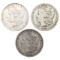 Lot of 3 Morgan Silver Dollars - 1878, 1879-S, 1880