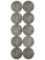 Lot of 10 Silver Walking Liberty Half Dollars - 1942 P/D/S