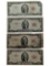 Lot of 4 - $2 Notes - Red Seals - 1963 & 1954