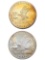 Lot of 2 - 1 Ounce (each) Fine .999 Silver Rounds - Tri-State refining - Toned