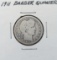 1911 Silver Barber Quarter