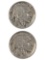 Lot of 2 Buffalo Head Nickels - 1935, 1936