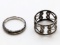 Lot of 2 Sterling Silver Ladies Rings
