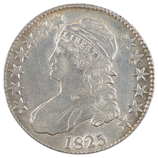 FEATURE 1825 Silver Capped Bust Half Dollar