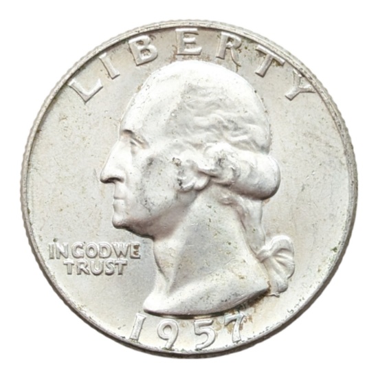1957-D Silver Washington Quarter