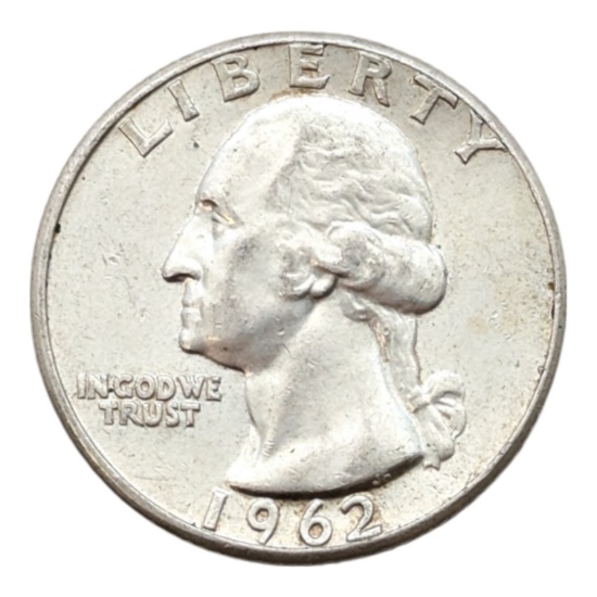 1962 Silver Washington Quarter