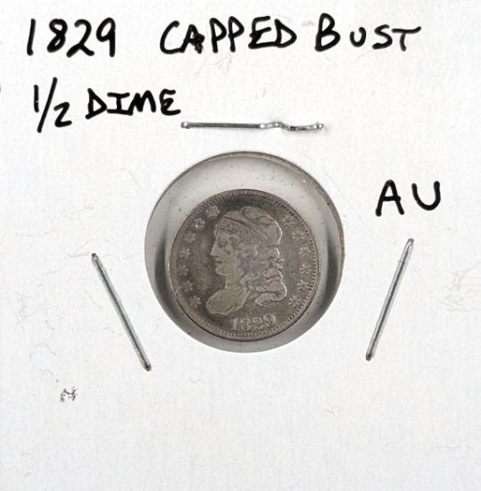 FEATURE 1829 Silver Capped Bust Half Dime