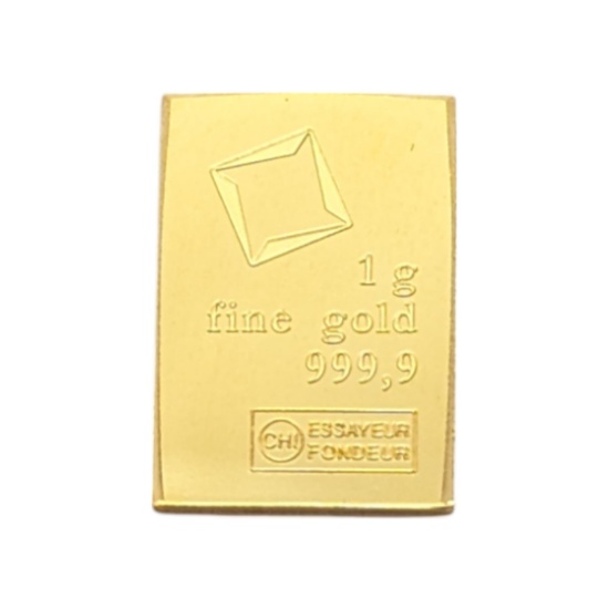 1g Fine .999 Gold Mini Bar - Valcambi