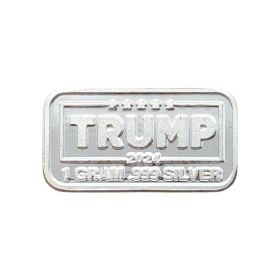 Trump 2024 - 1 Gram Fine .999 Silver Mini-Bar