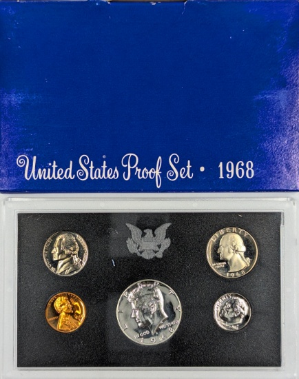 1968 Silver US Mint Proof Set - w/ Silver Half