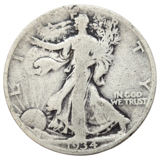 1934 Silver Walking Liberty Half Dollar
