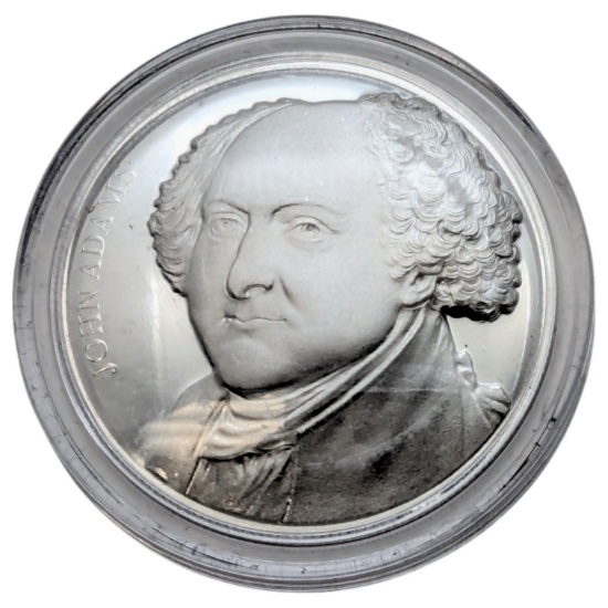 1 Ounce Fine .999 Silver Round - John Adams