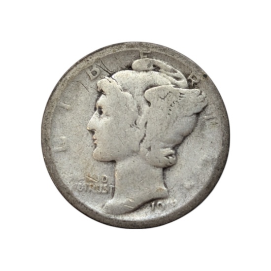 1918-D Silver Mercury Dime