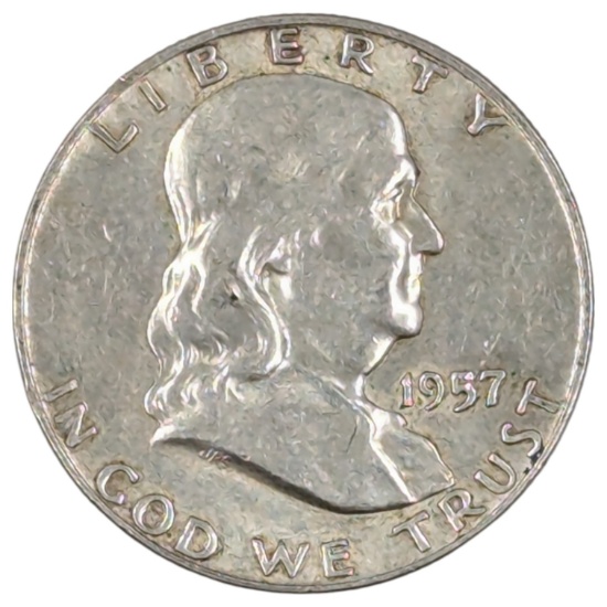 1957-D Silver Franklin Half Dollar