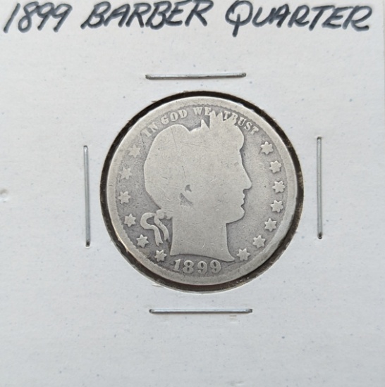 1899 Silver Barber Quarter