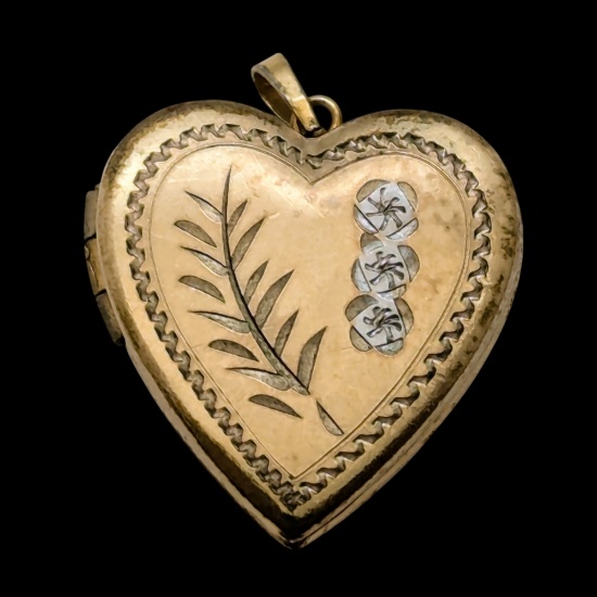 Vintage 14K Gold filled Heart Ladies Locket